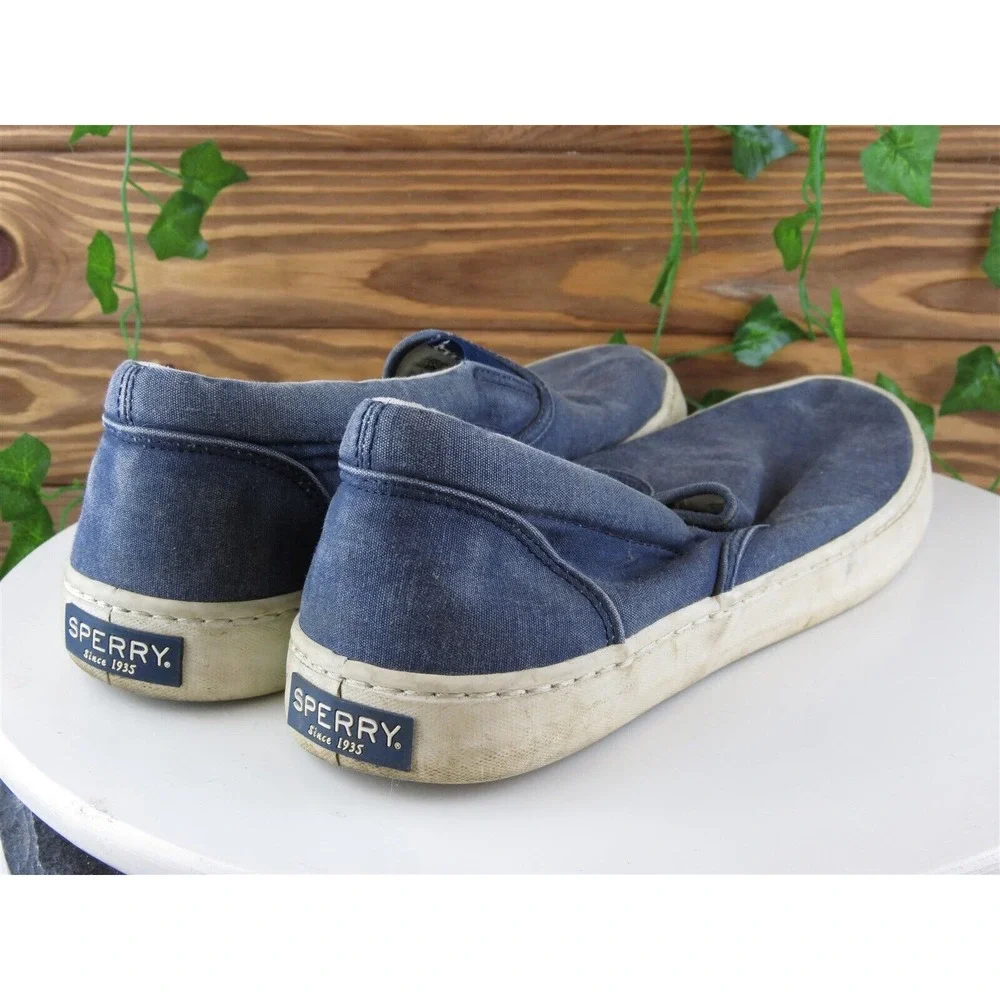Sperry Top-Sider Sz 10.5‎ Slip-On Blue Fabric Men Slip On  Medium (D, M)